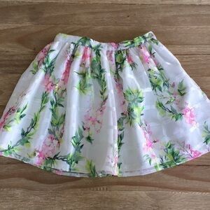 Pippa & Julie Ivory Pink Fancy Floral Skirt Party